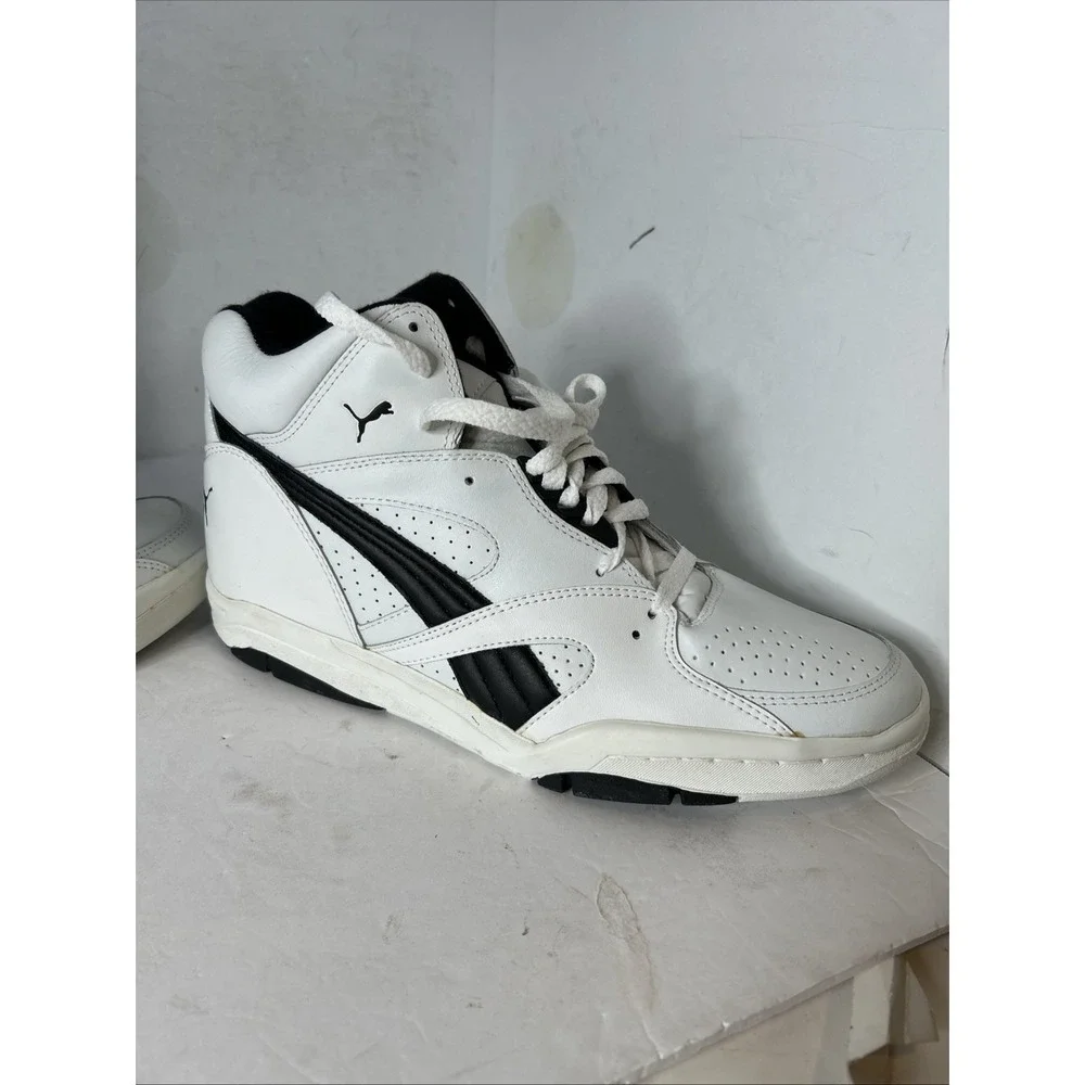 Puma Men's Basketball Vintage‎ Attack Hi - High Tops Size 11 1/2 New White/Black